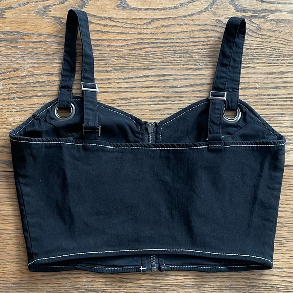 Hell Bunny Barbed Wire Gothic Crop Top - Picture 2 of 6